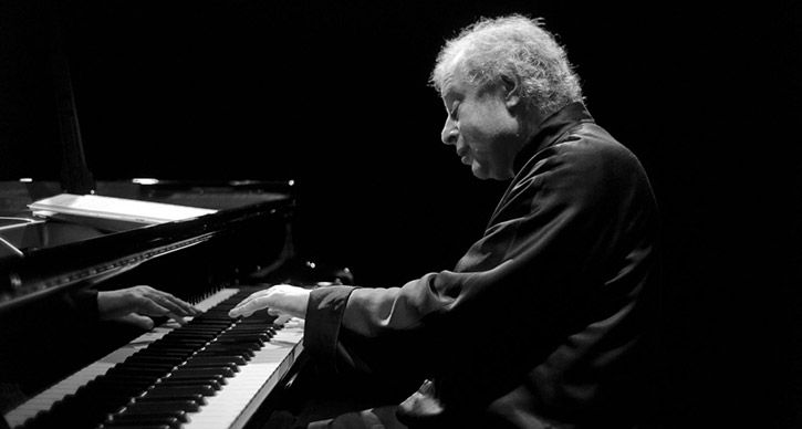 Pianist Andras Schiff sits at piano to perform the Goldberg Variations.