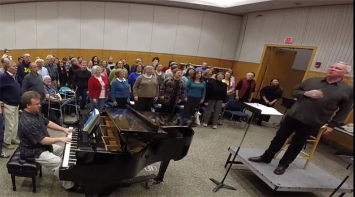 The Choral Union sang Happy Birthday to Ken Fischer, the UMS President,  last week!